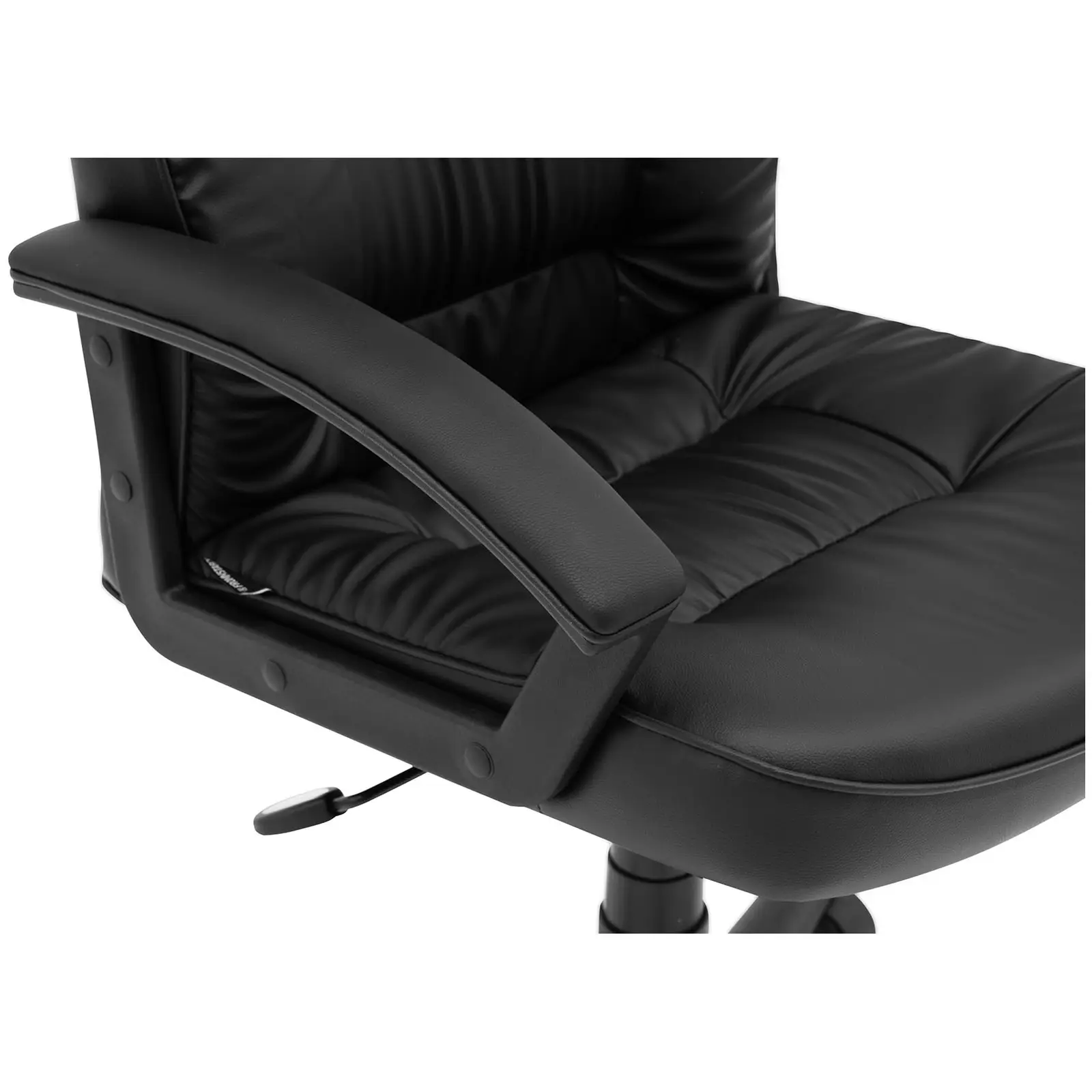 Chaise de bureau - Dossier en cuir synthétique - 100 kg - Coloris noir