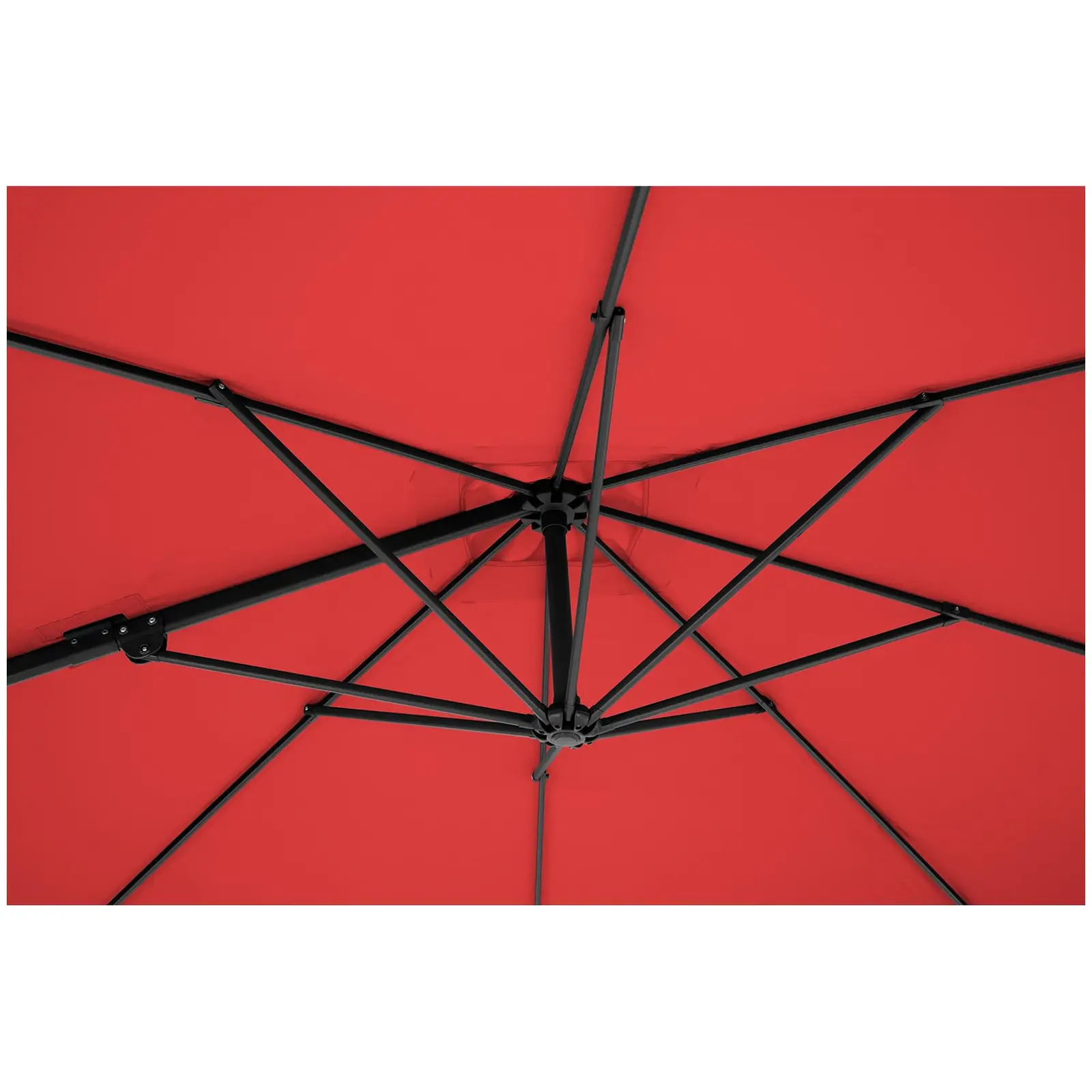 Occasion Parasol de jardin - Rouge - Carré - 250 x 250 cm - Pivotant