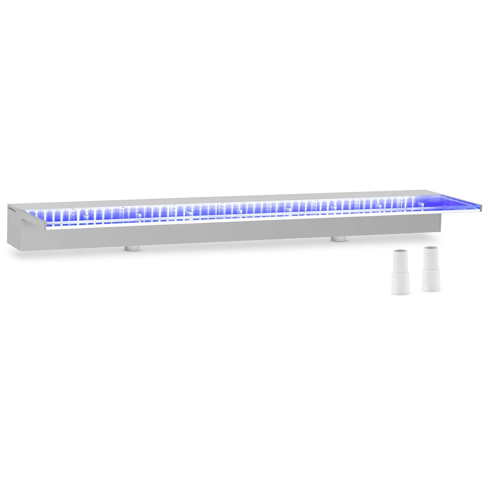 Fontaine de piscine - 90 cm - Éclairage LED - Bleu - Lame d'eau de 135 mm