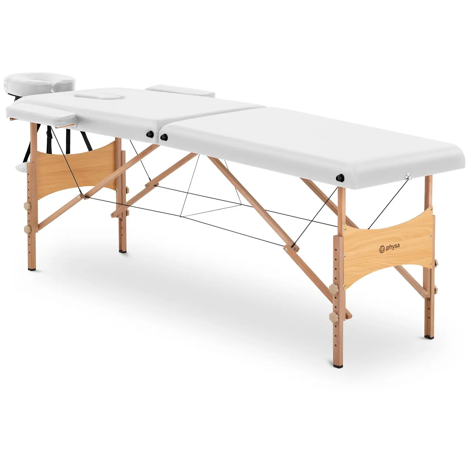 Table de massage pliante - 185 x 60 x 62 cm - 227 kg - Blanc