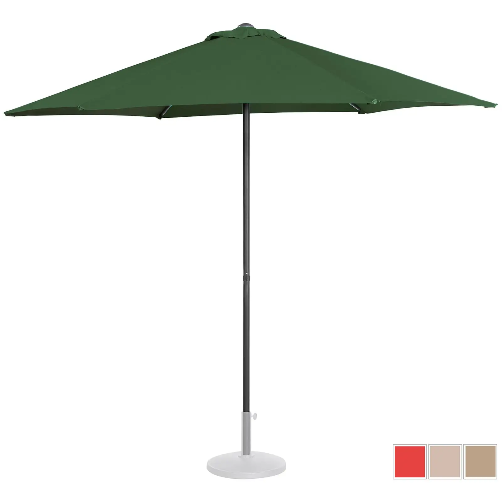 Grand parasol - Vert - Hexagonal - Ø 270 cm