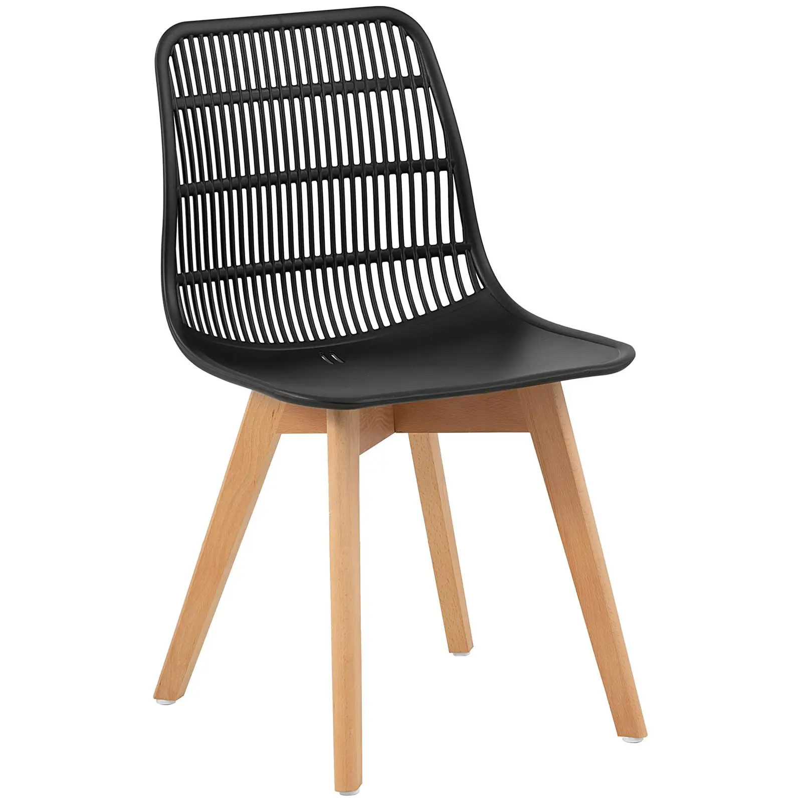 Chaise - Lot de 2 - 150 kg max. - Surface d'assise de 460 x 460 x 450 mm - Coloris noir