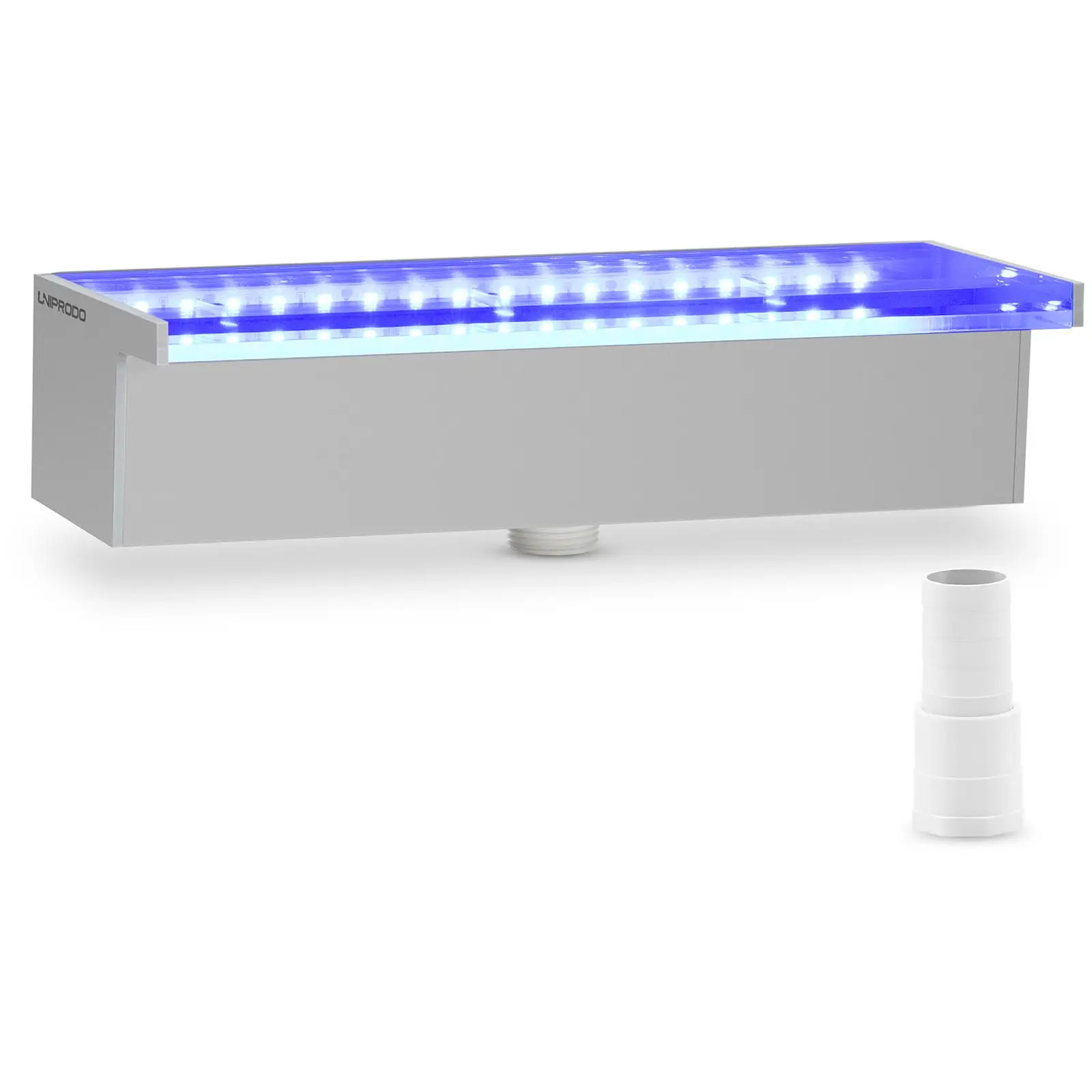 Fontaine de piscine - 30 cm - Éclairage LED - Bleu / Blanc - Lame d'eau 30 mm