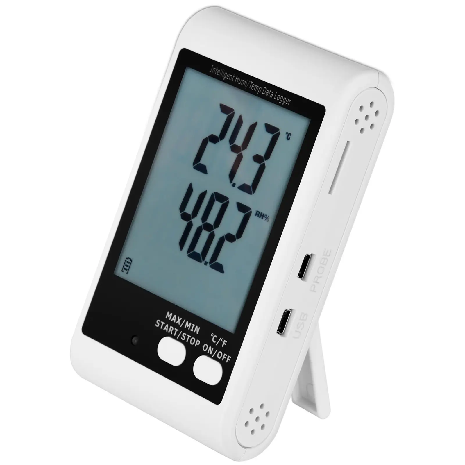 Occasion Enregistreur température + humidité de l’air - LCD - (-40) à +125 °C - 0 à 100 % Hr - Capteur externe