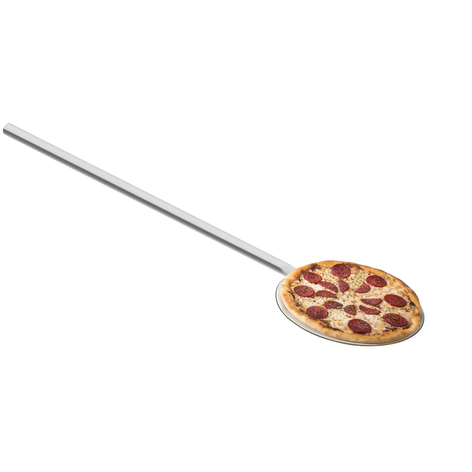 Pelle à pizza inox - 80 cm de long - 20 cm de diamètre
