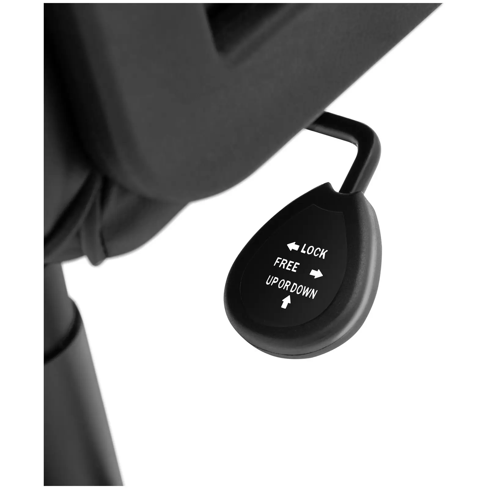 Chaise de bureau - Dossier en cuir synthétique - 100 kg - Coloris noir