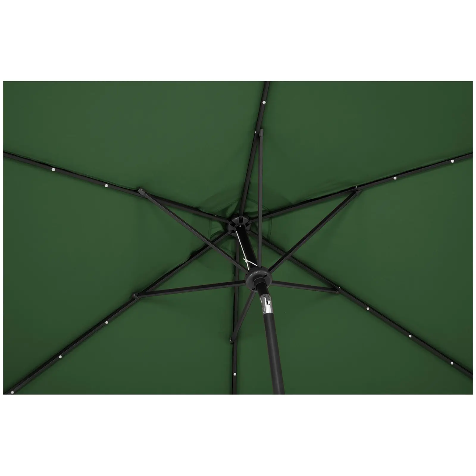 Occasion Parasol avec LED - Vert - Rond - Ø 300 cm - Inclinable