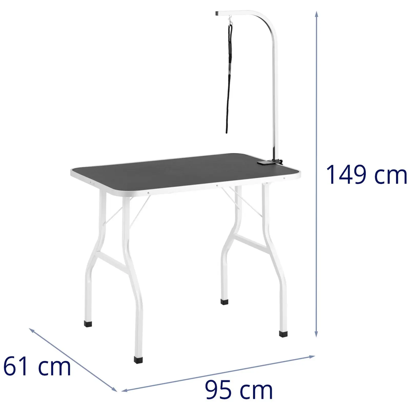 Table de toilettage - 910 x 610 mm - 60 kg - 1 sangle potence