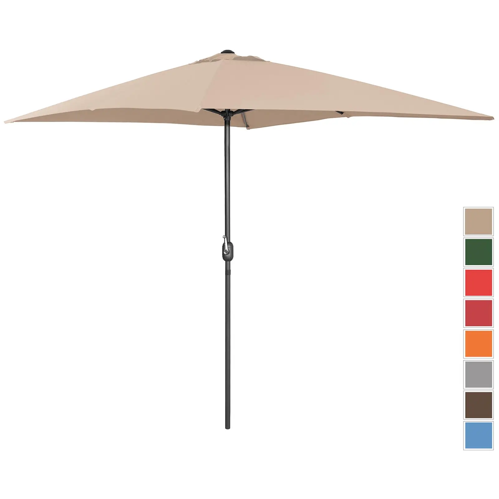 Grand parasol - Crème - Rectangulaire - 200 x 300 cm