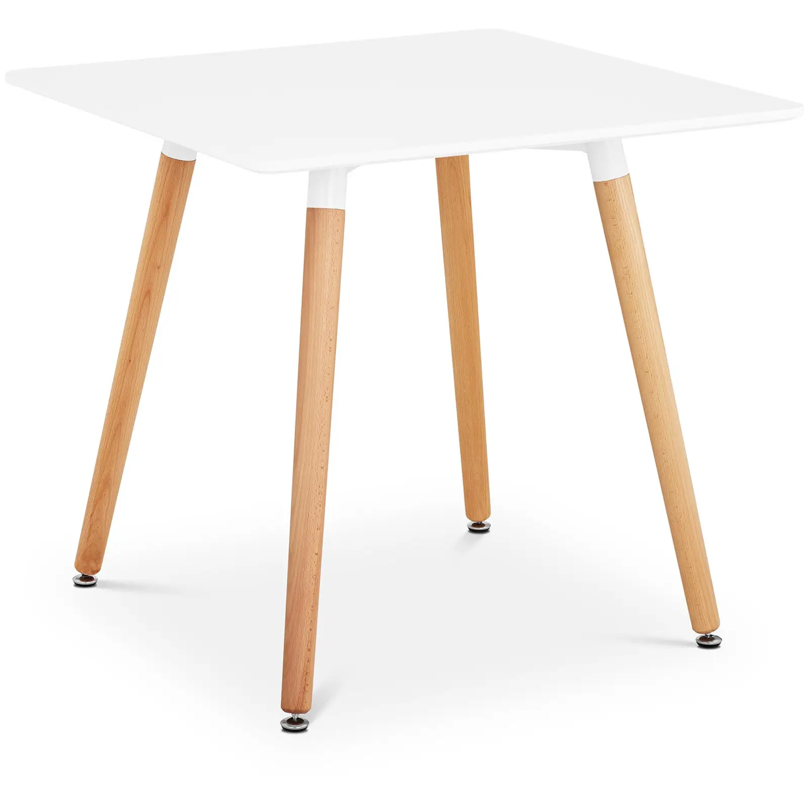 Table - Plateau carré - 80 x 80 cm - Coloris blanc
