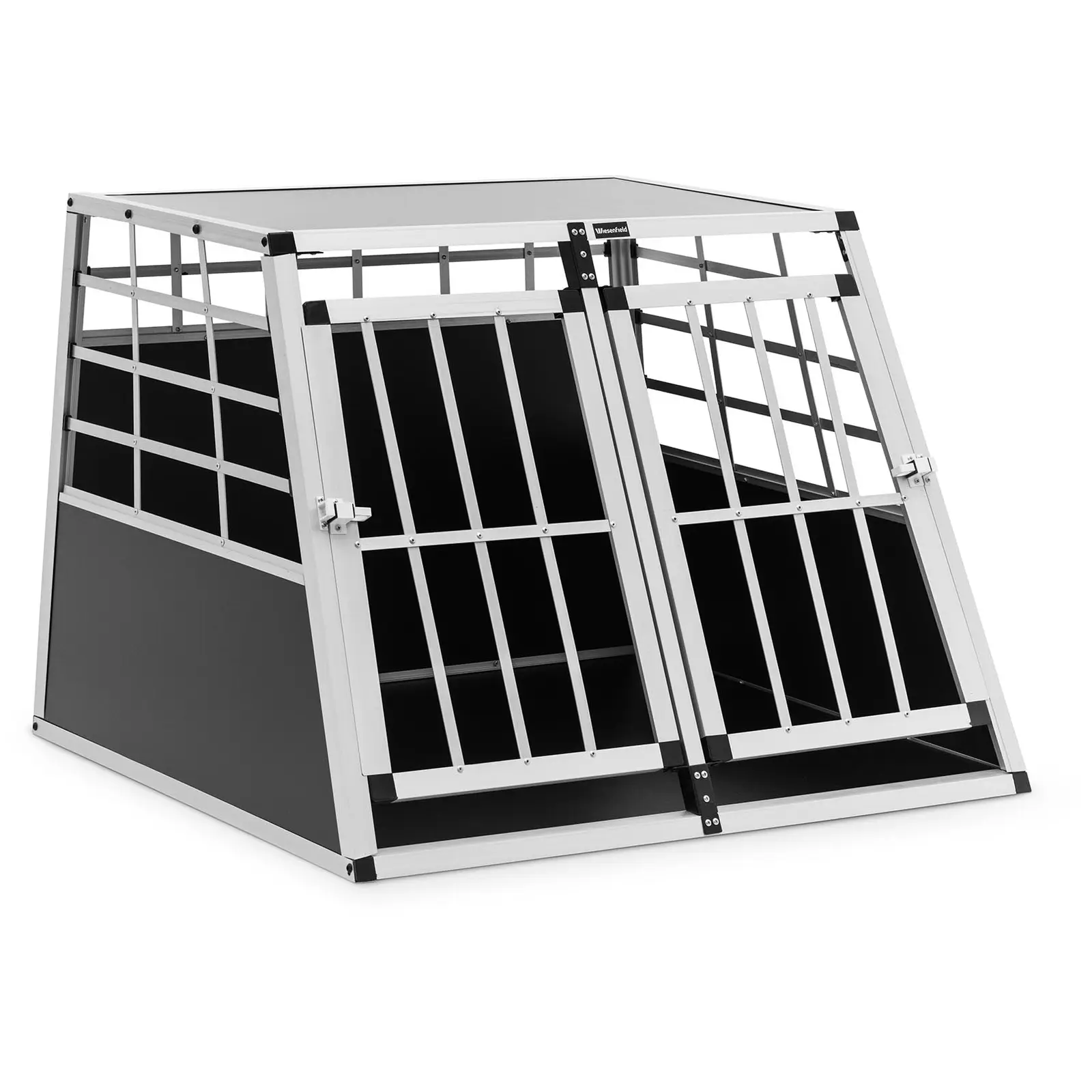 Caisse de transport pour chien - Aluminium - Forme trapèze - 85 x 95 x 69 cm