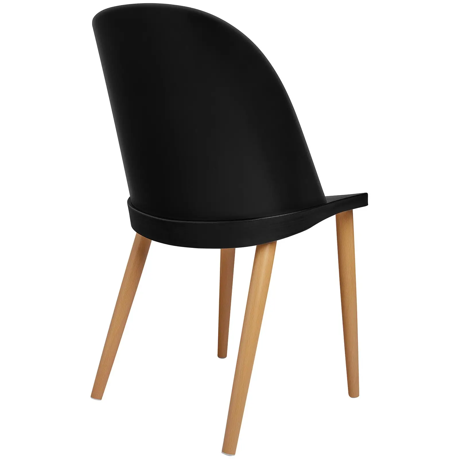 Chaise - Lot de 2 - 150 kg max. - Surface d'assise de 43,5 x 43 cm - Coloris noir