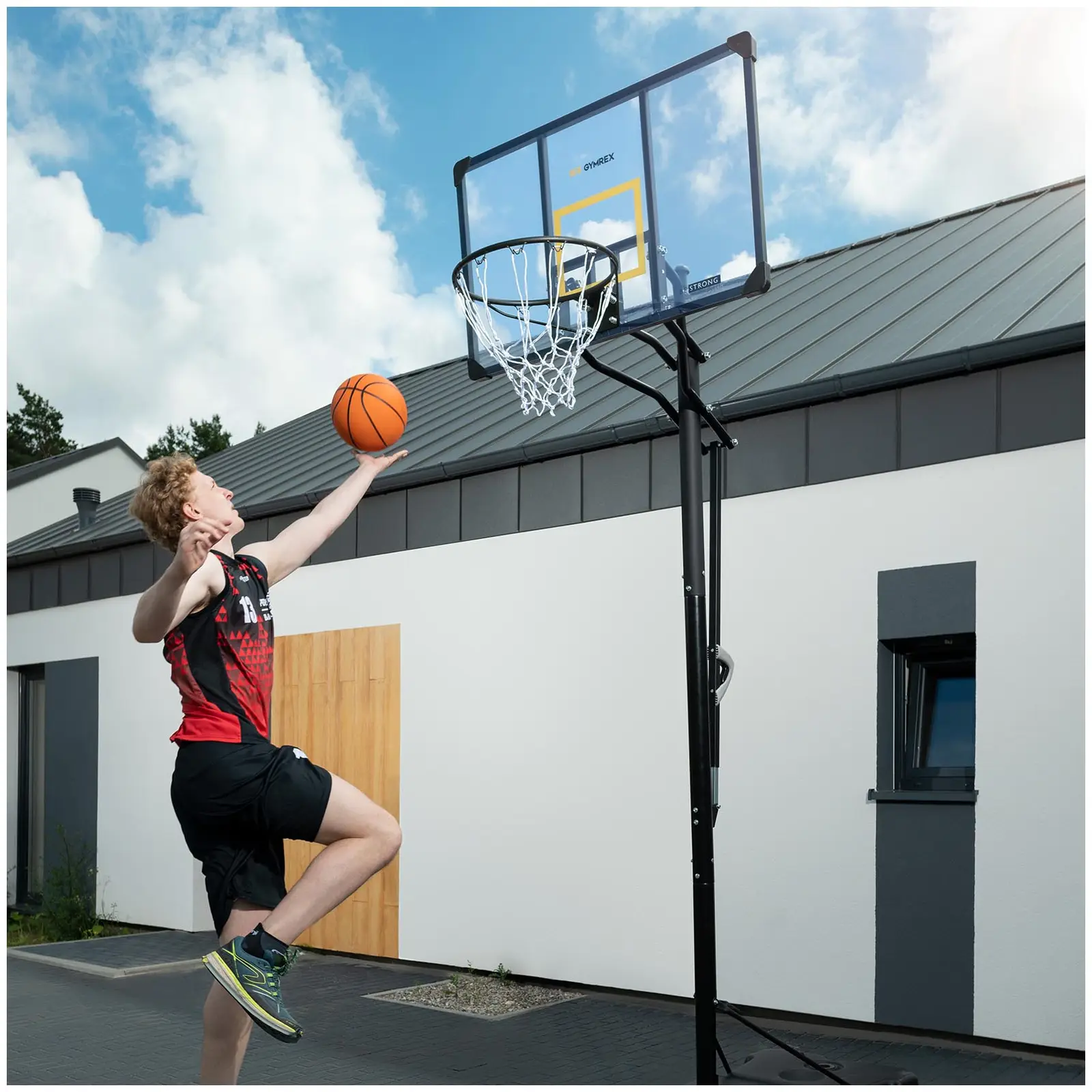 Panier de basketball sur pied - Réglable en hauteur - 230 à 305 cm