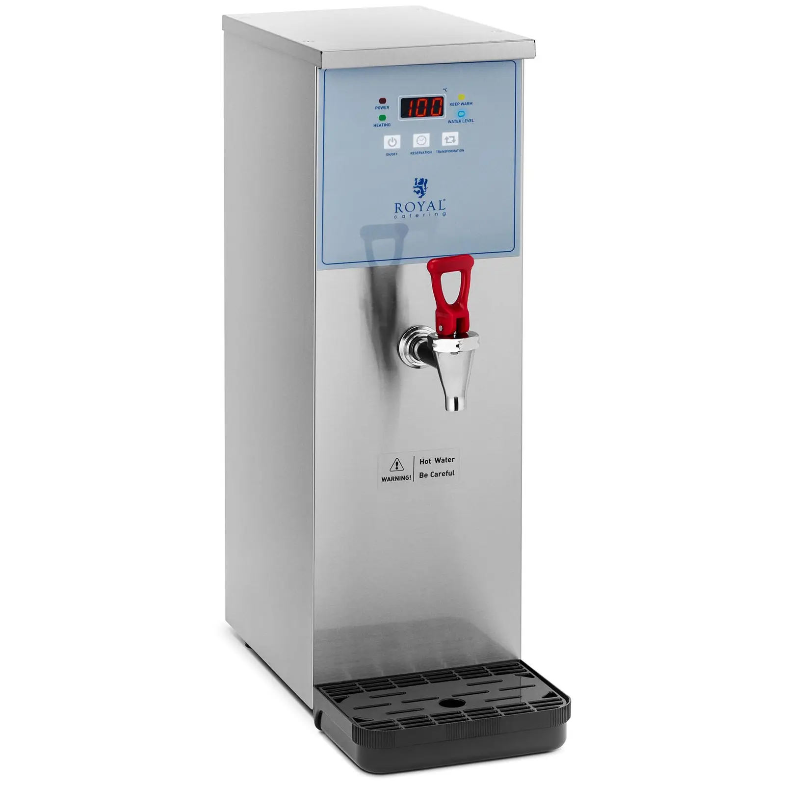 Distributeur d'eau chaude - 10 L - 3000 W - Raccord d'eau - Royal Catering