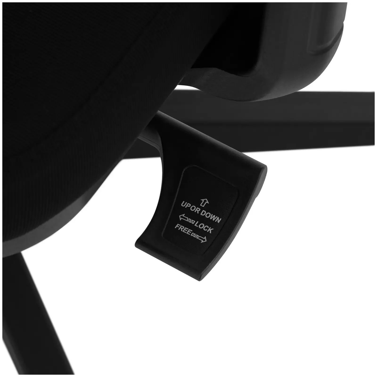 Chaise de bureau - dossier en filet - appuie-tête - siège de 50 x 50 cm - jusqu'à 150 kg - noir