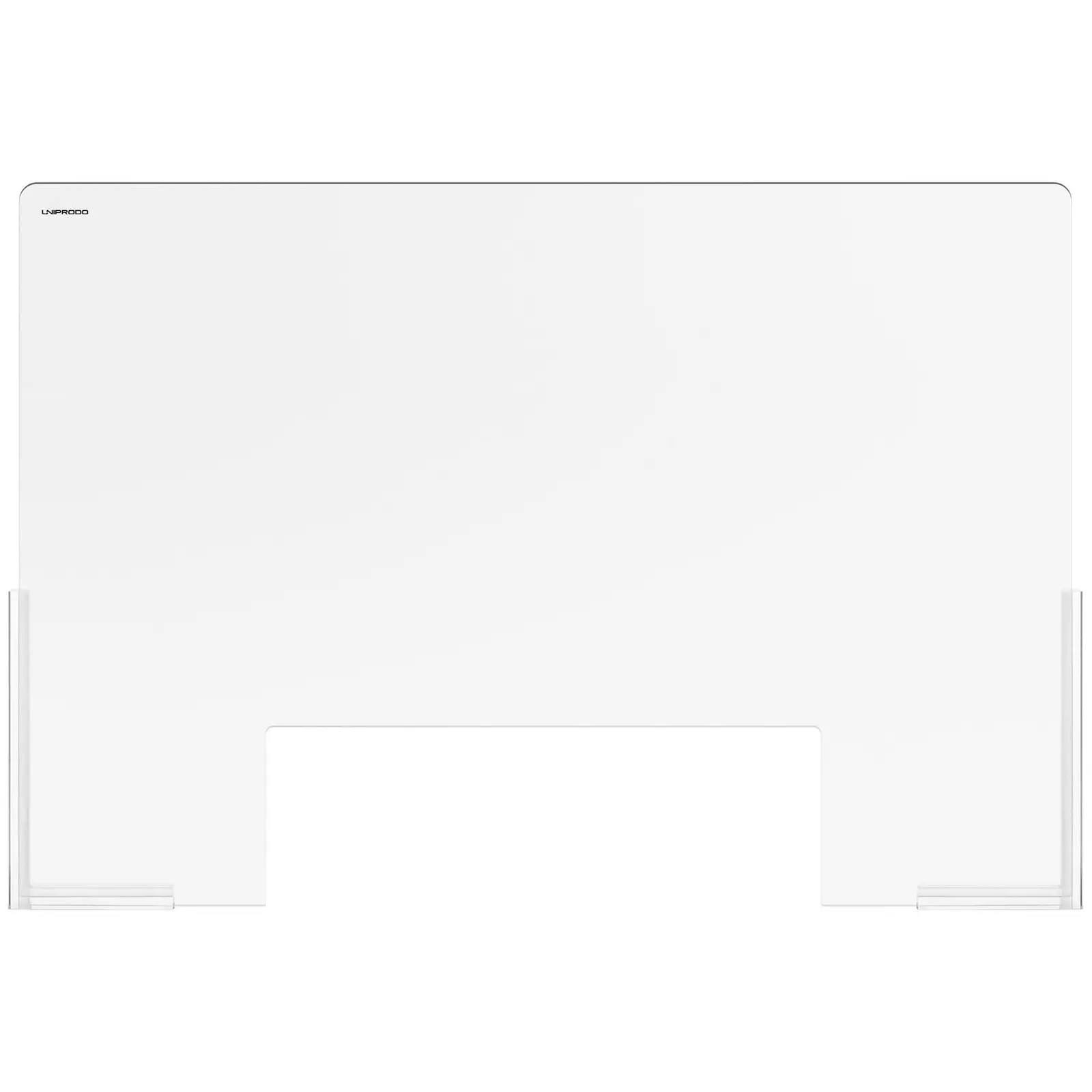 Protection plexiglass - 95 x 65 cm - Verre acrylique - Passe-documents 50 x 16 cm