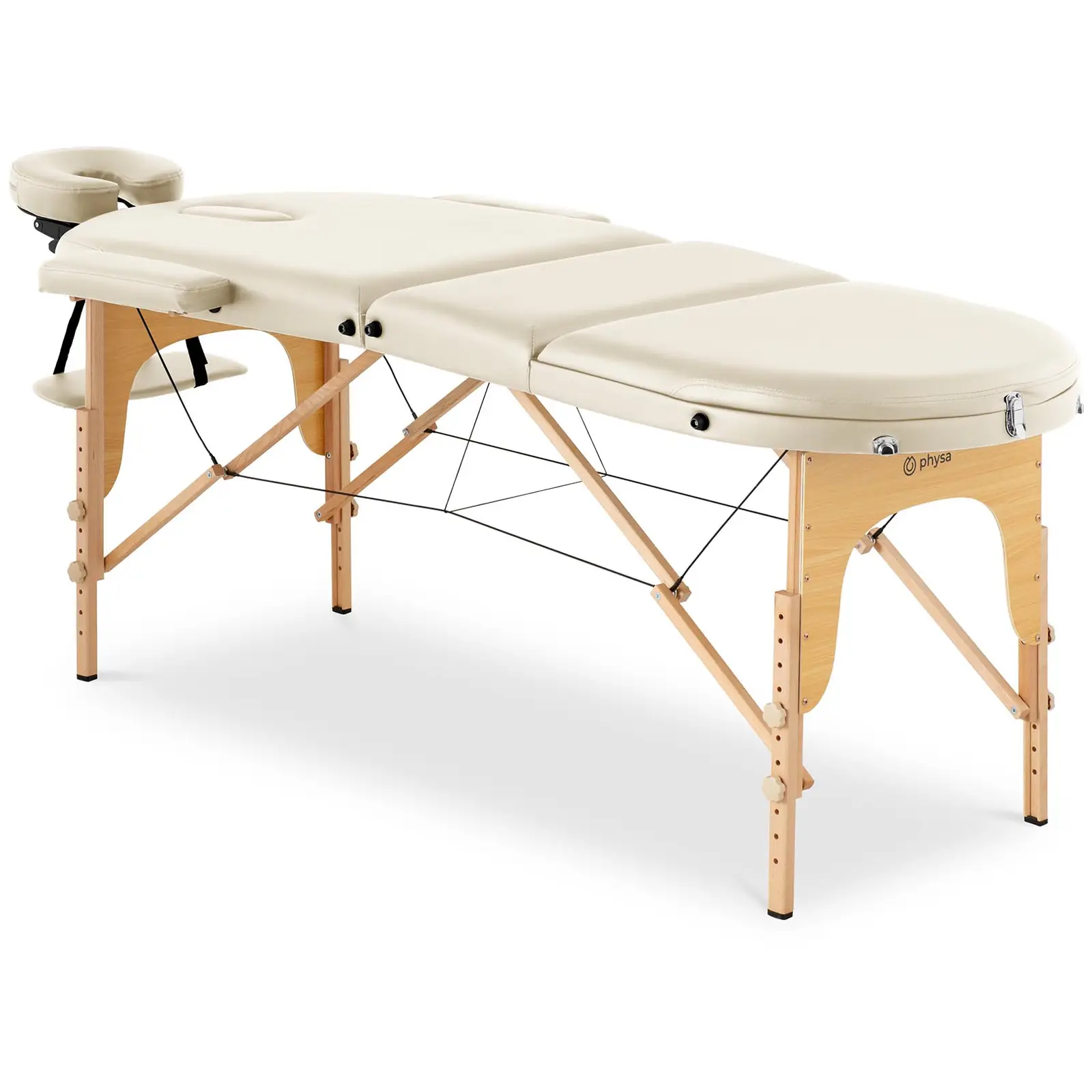 table de massage pliante - 185-211 x 70-88 x 63-85 cm - 227 kg - Beige