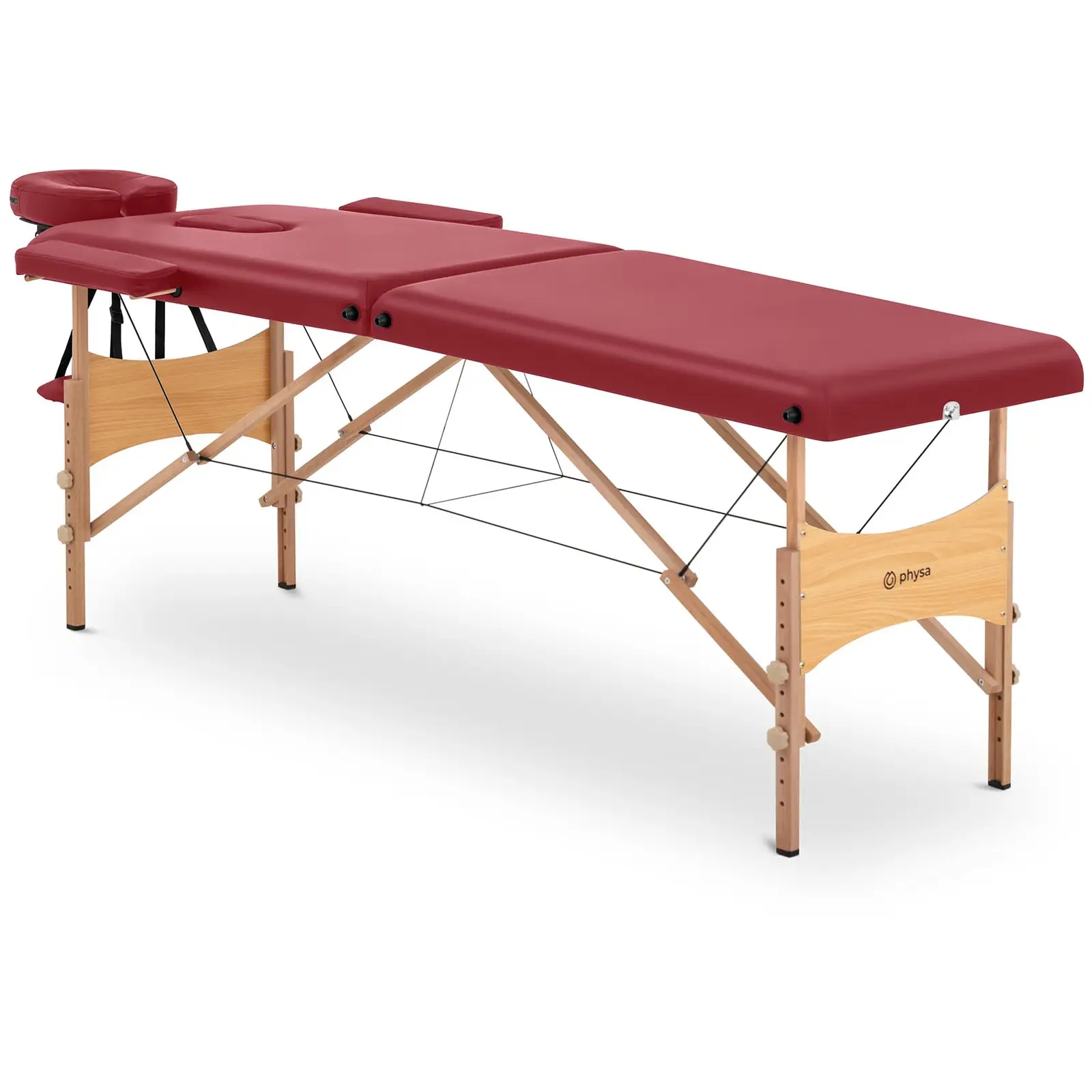 table de massage pliante - 185 x 60 x 63-86 cm - 227 kg - Rouge