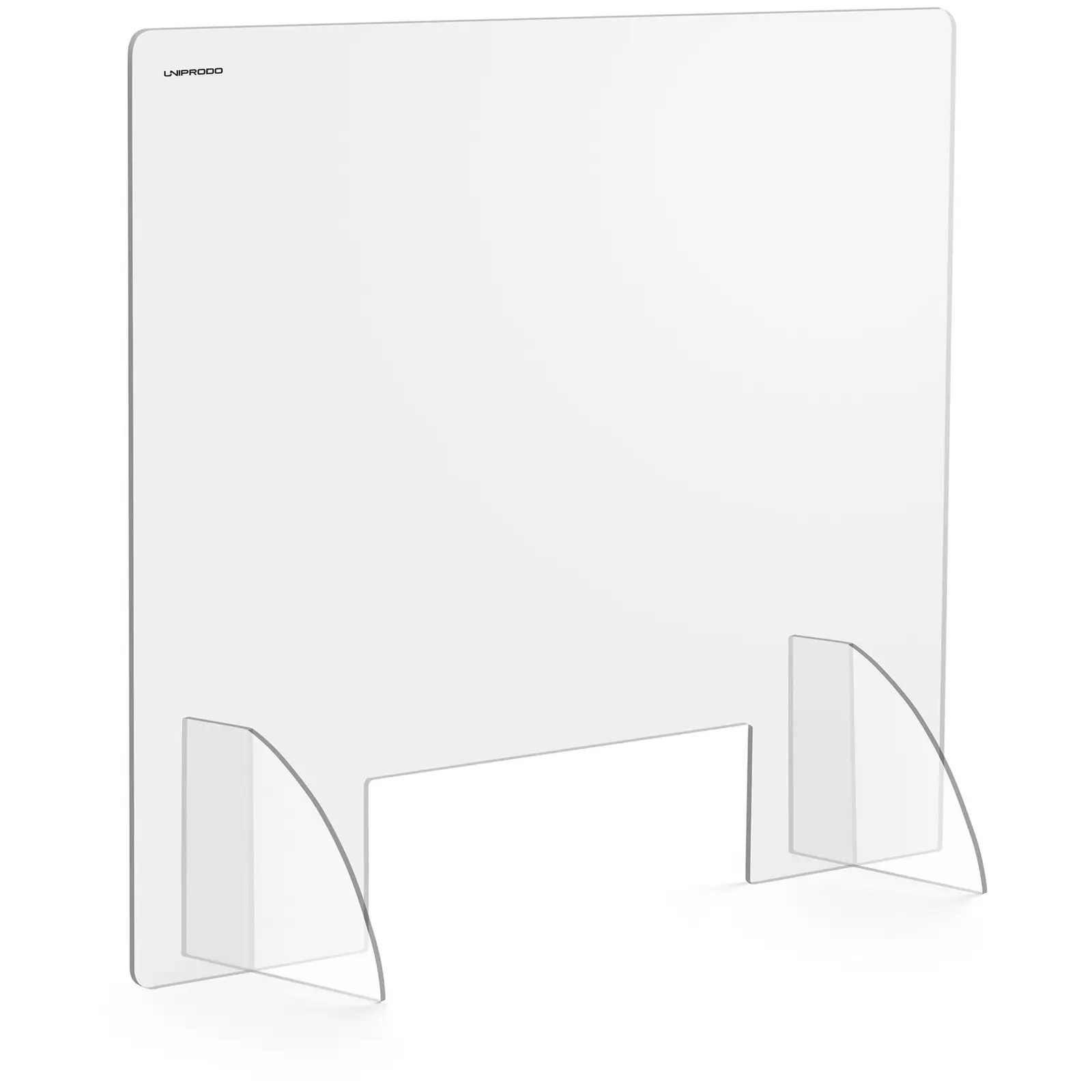 Protection plexiglass - 95 x 80 cm - Verre acrylique - Passe-documents 30 x 10 cm