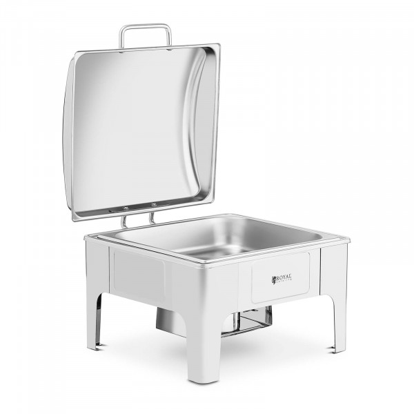 Chafing dish - GN 2/3 - Royal Catering - 5,3 l - 1 bruleur - Forme arrondie
