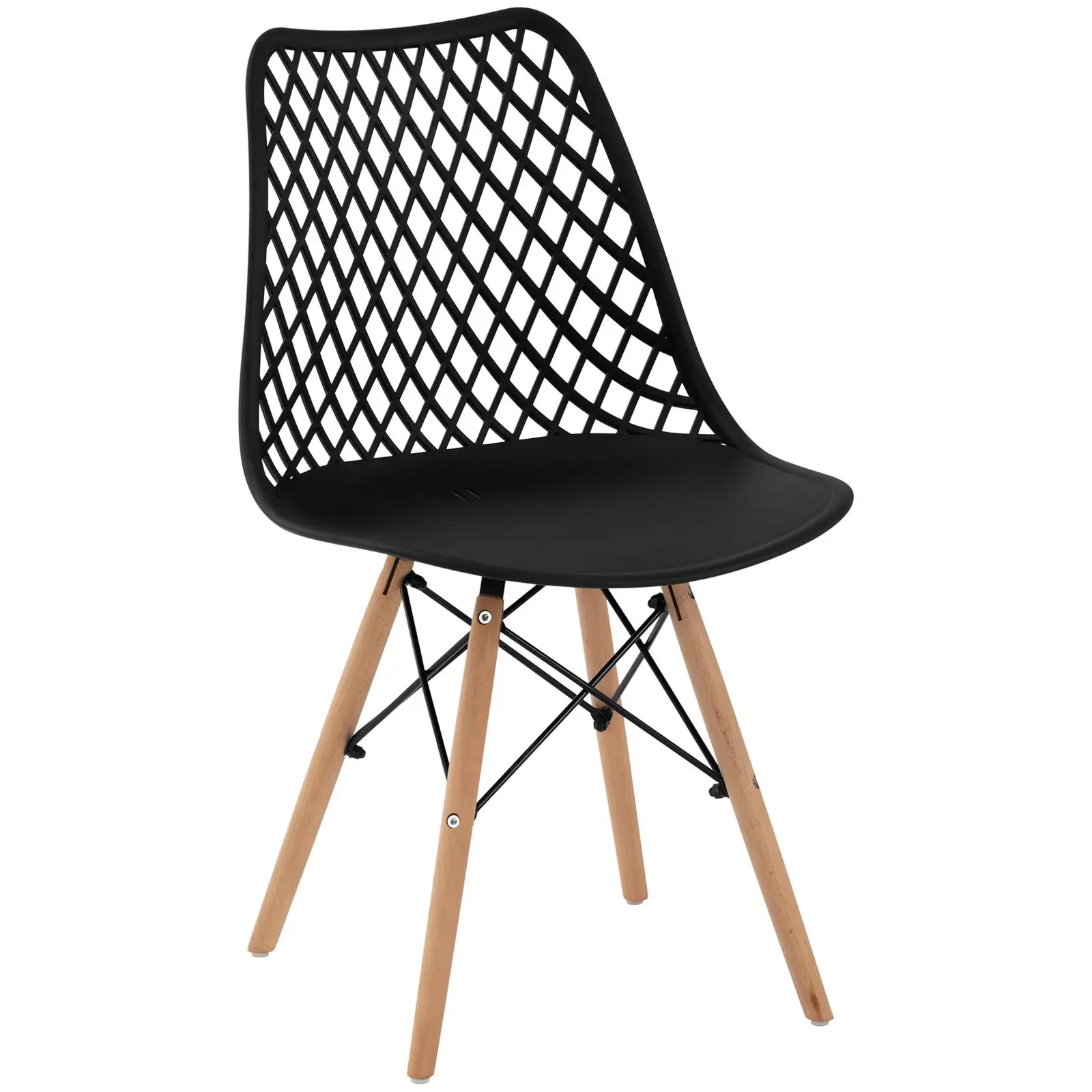 Chaise - Lot de 4 - 150 kg max. - Surface d'assise de 430 x 430 x 440 mm - Coloris noir
