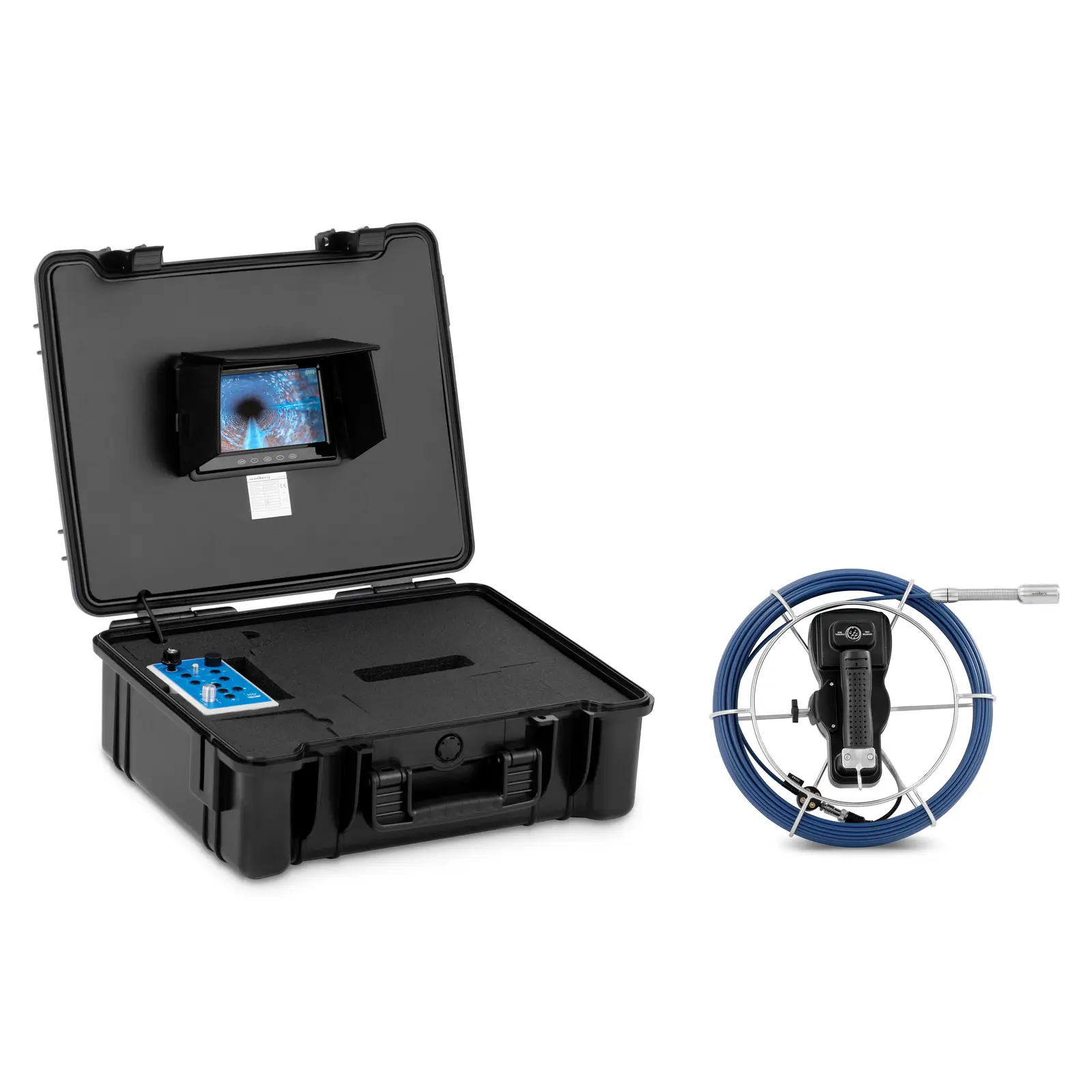 Caméra inspection canalisation - 30 m - 12 LED - Écran couleur IPS de 7 pouces