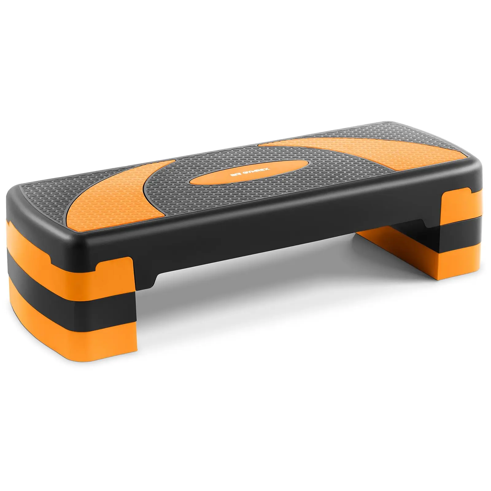 Step fitness - Réglable en hauteur - 100 kg - Noir/orange