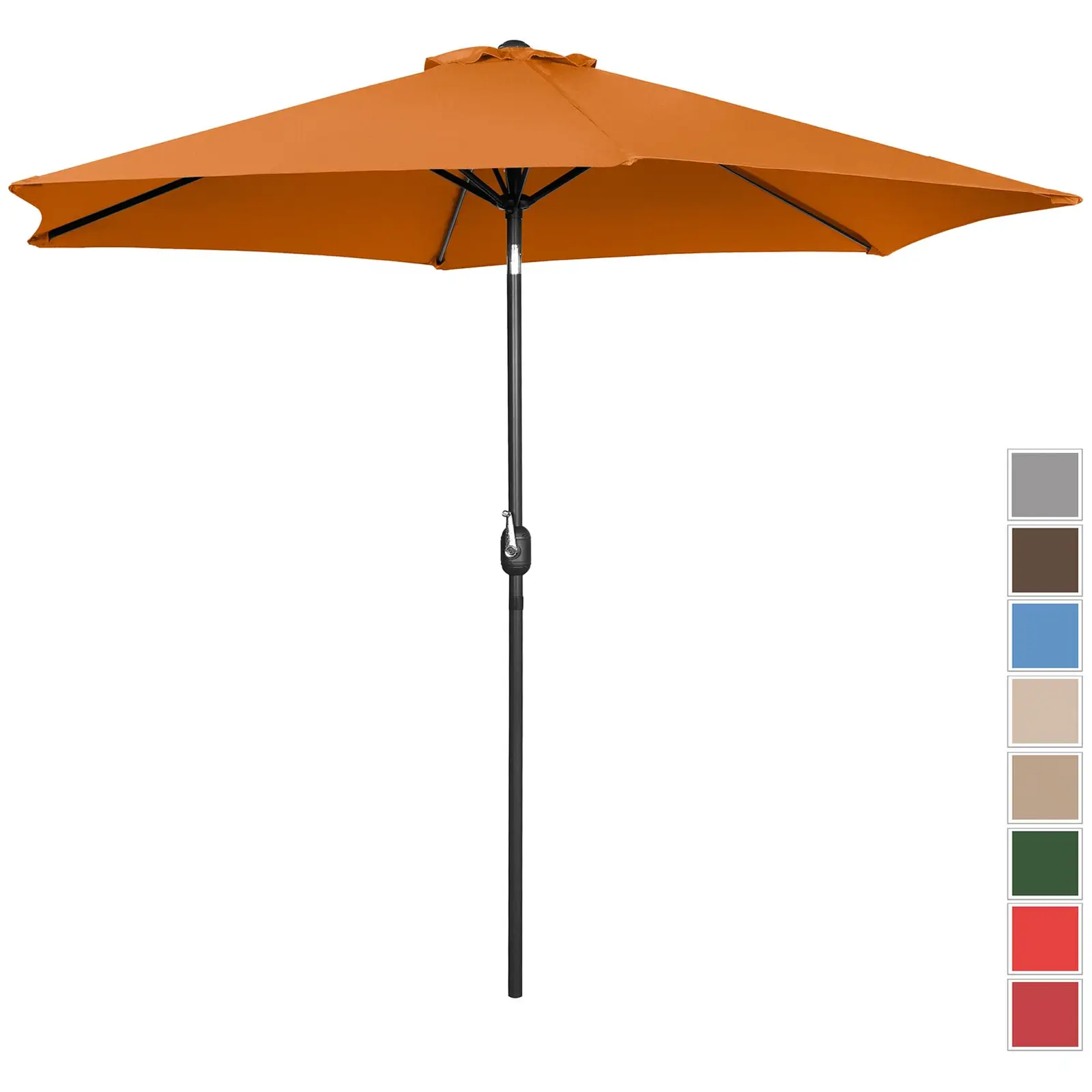 Parasol de terrasse – Orange – Hexagonal – Ø 300 cm – Inclinable