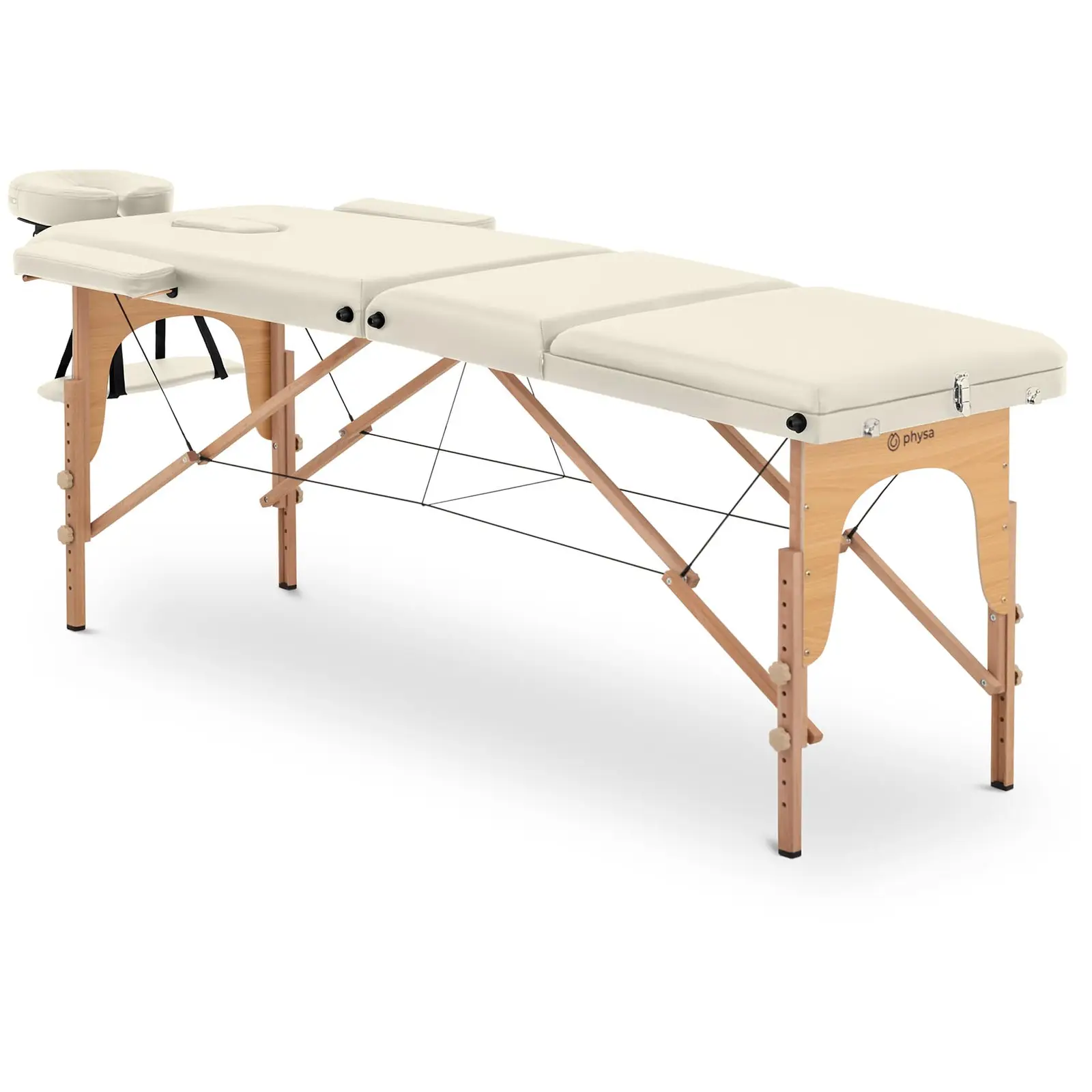 table de massage pliante - 185 x 60 x 60 - 85  cm - 227 kg - Beige