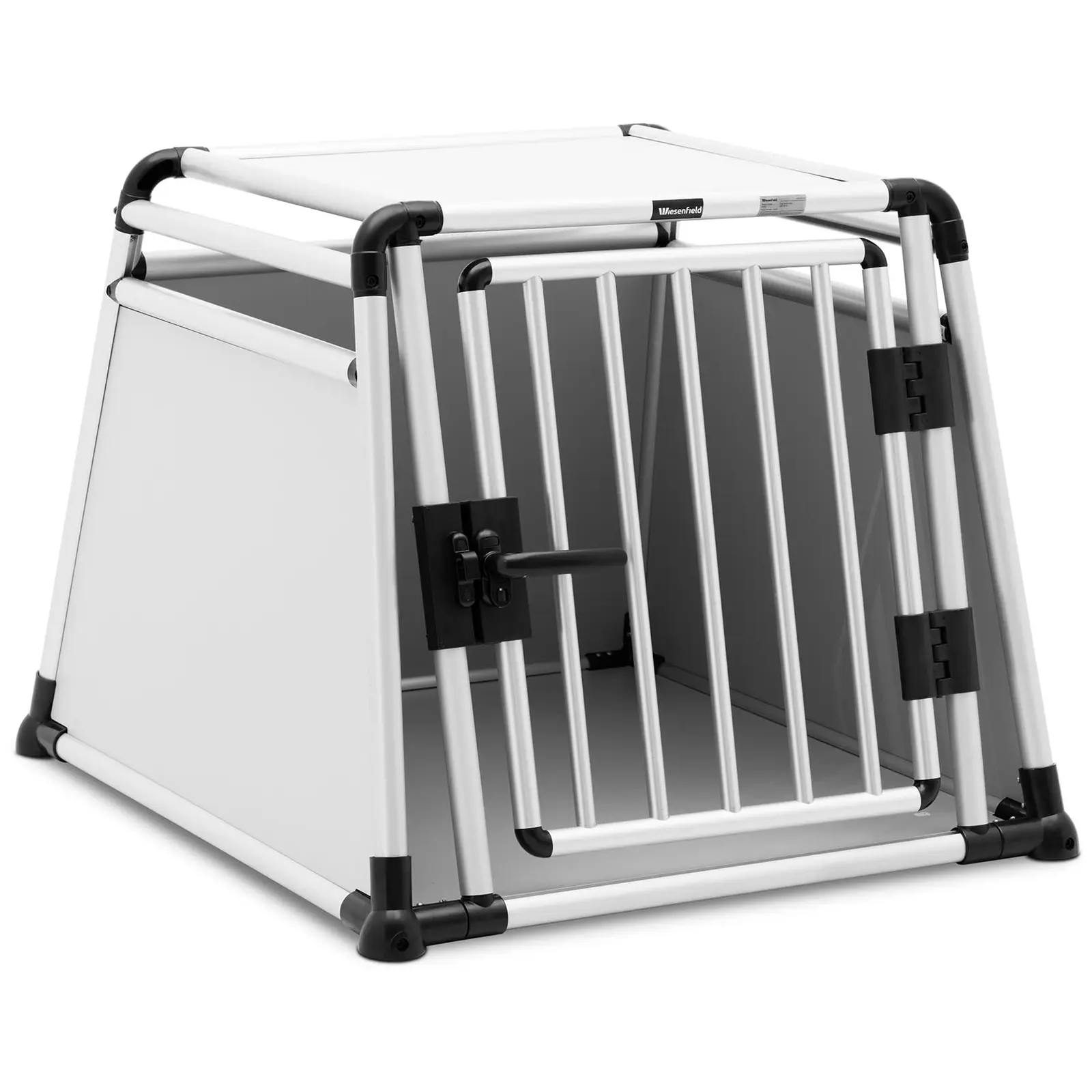 Caisse de transport pour chien - Aluminium - Forme trapèze - 82 x 75 x 64 cm