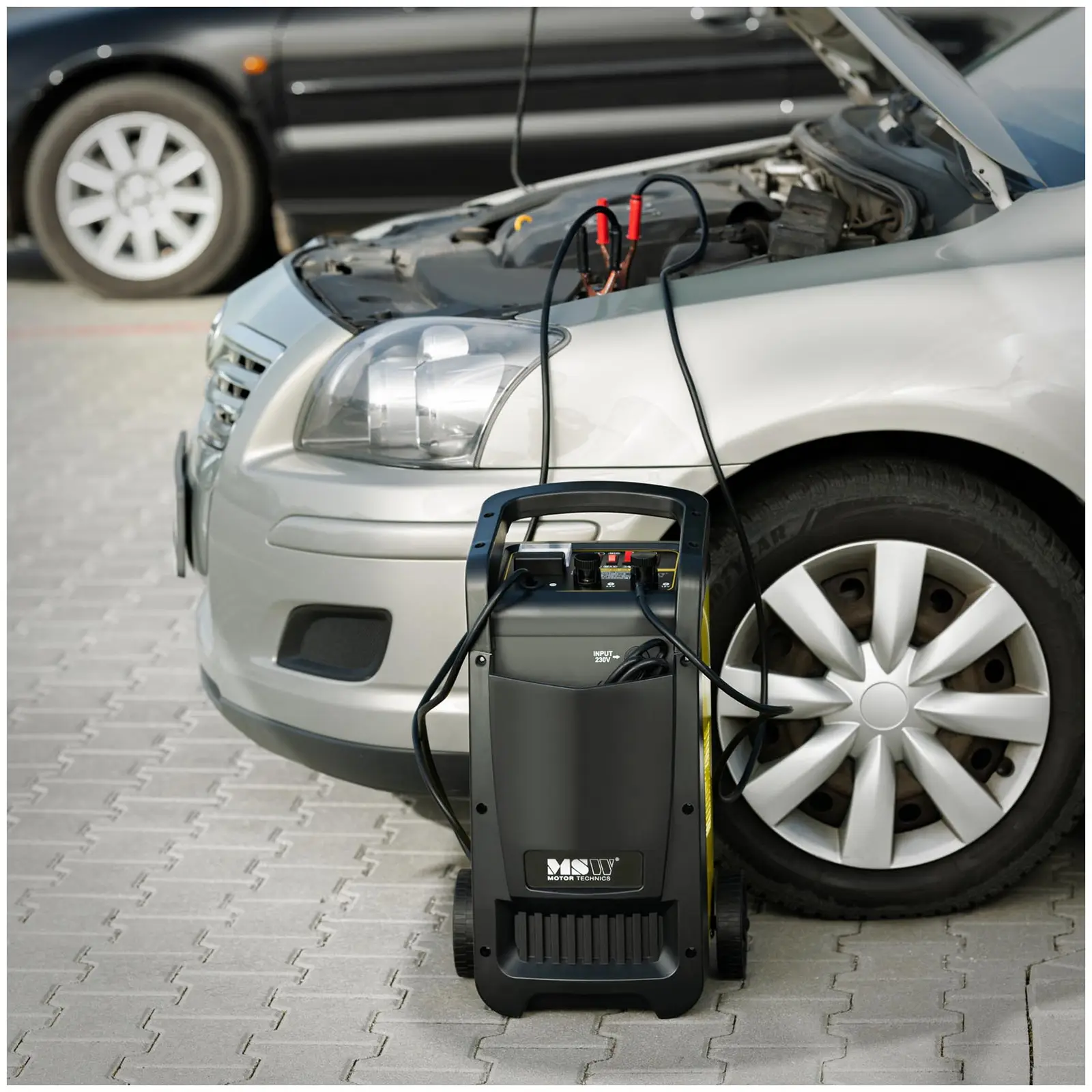 Chargeur de batterie voiture - aide au démarrage - 12/24 V - 70 A - compact