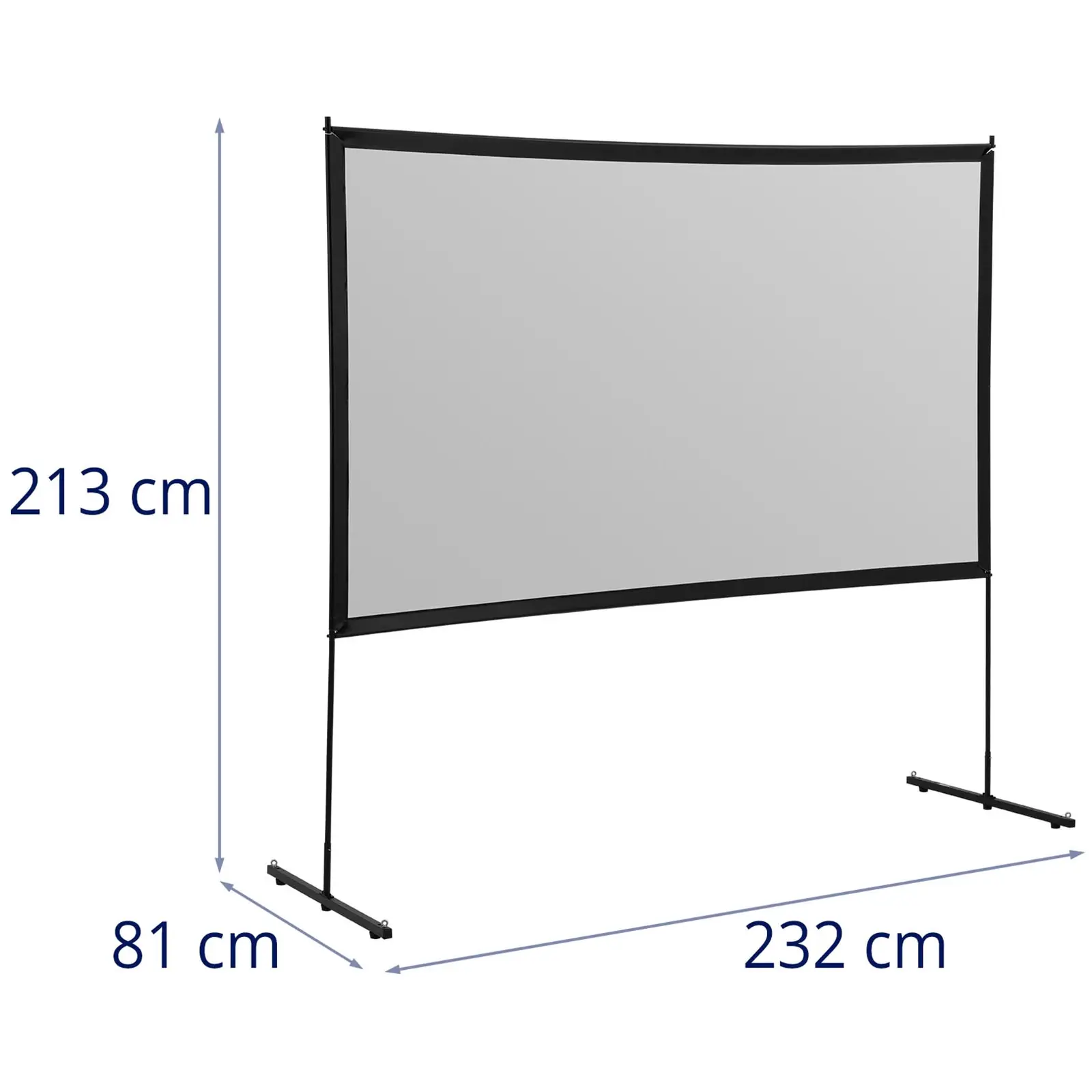 Écran de projection - 221,2 x 124,5 cm - 16:9 - 100 pouces - cadre en acier