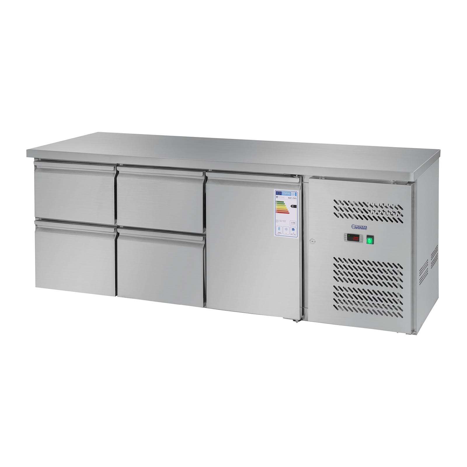 Table réfrigérée - 403 L - 1 porte - 4 tiroirs