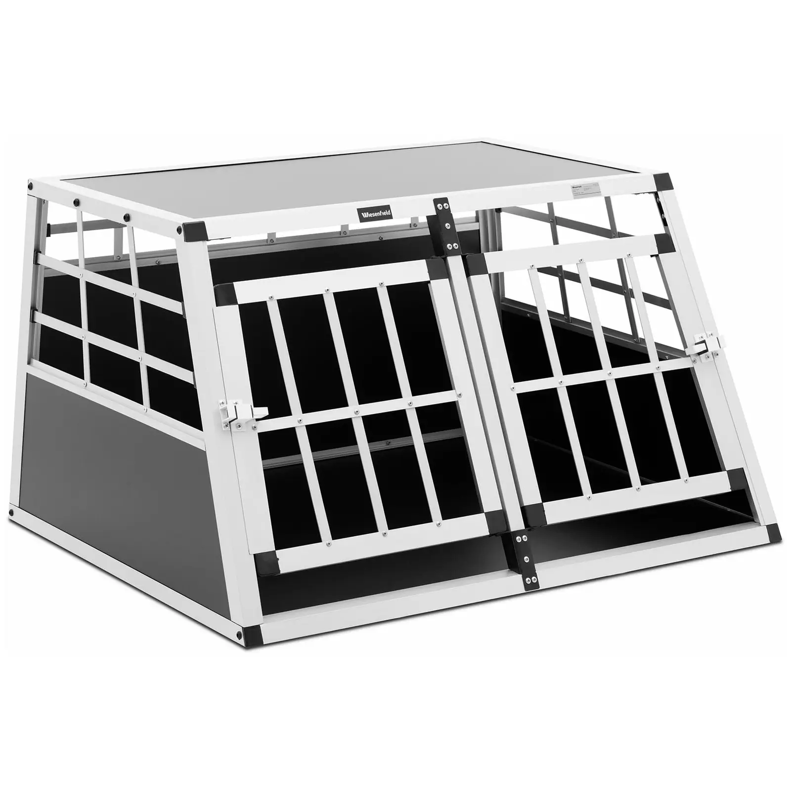 Occasion Caisse de transport pour chien - Aluminium - Forme trapèze - 69 x 90 x 50 cm
